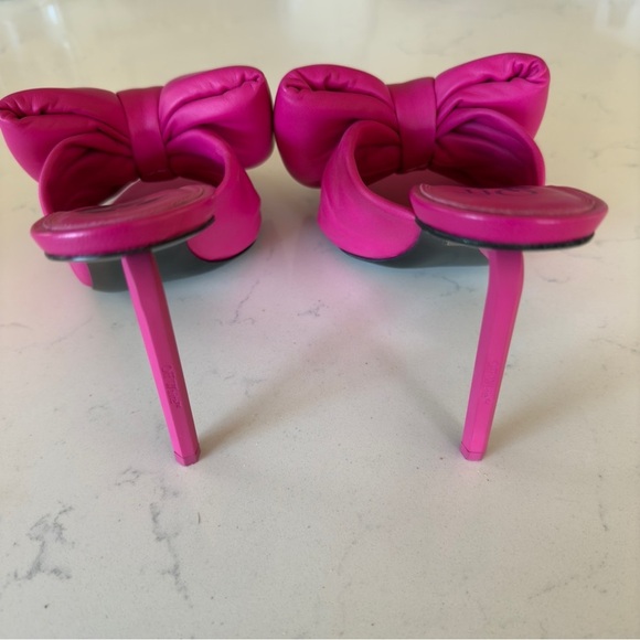 NIB Off-white Allen heel bow top in pink size: 8 - Picture 4 of 8